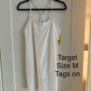 White Activewear Sleeveless Dress